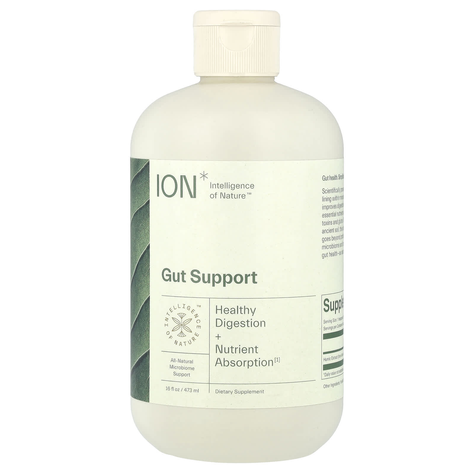 ION Intelligence of Nature, Gut Support, 16 fl oz (473 ml) liquid UPC 858562007407 | HiLife Vitamins